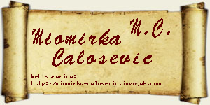 Miomirka Čalošević vizit kartica